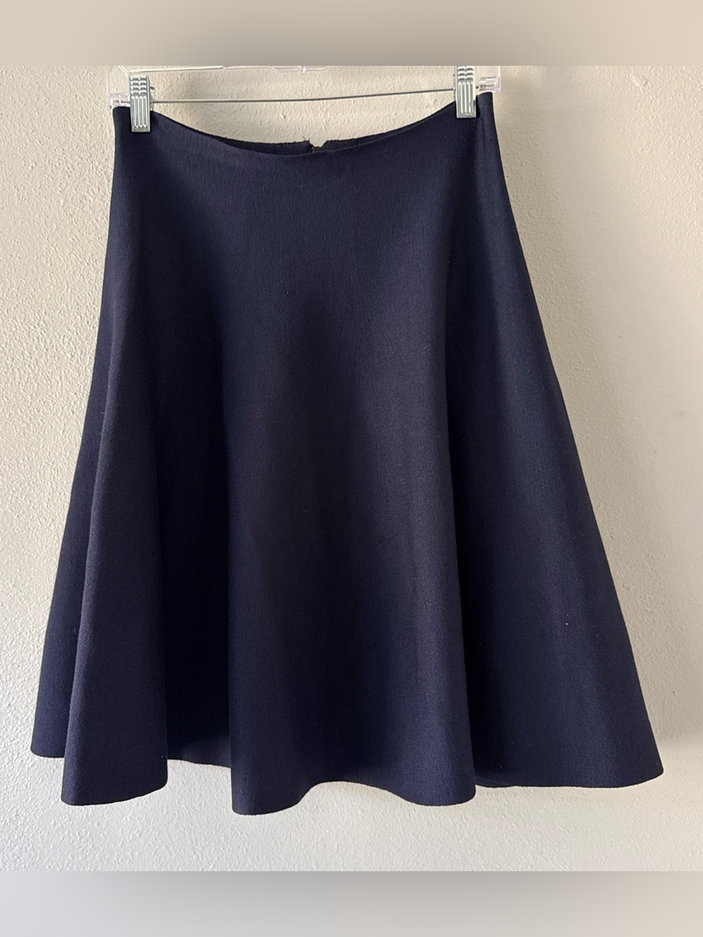 DEMYLEE New York wool-blend circle skirt in navy blue